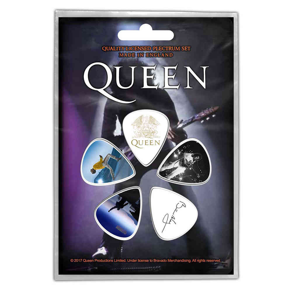 Queen - Brian May Plektrum - 5er Set - Mehrfarben